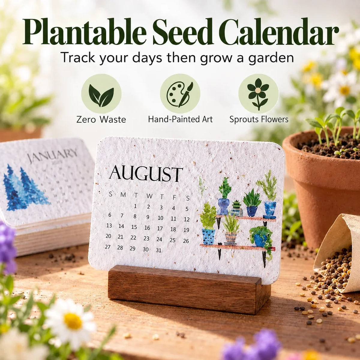✨Early Holiday Sale 50% OFF🌱Eco-Friendly Plantable “Timeless” Seed Calendar 2027