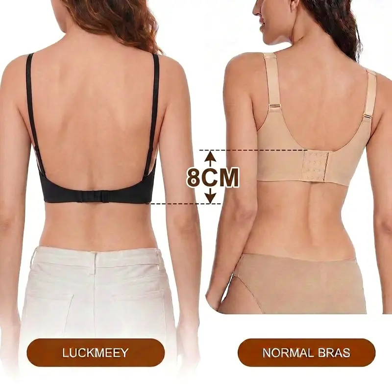 Low-Back Seamless Convertible Demi Bra
