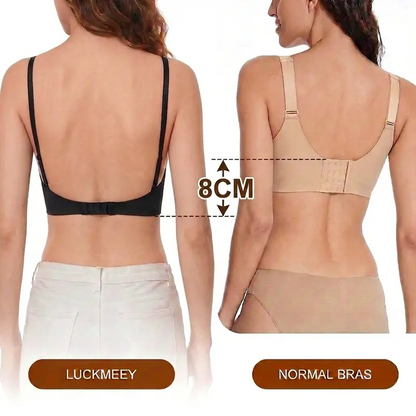 Low-Back Seamless Convertible Demi Bra
