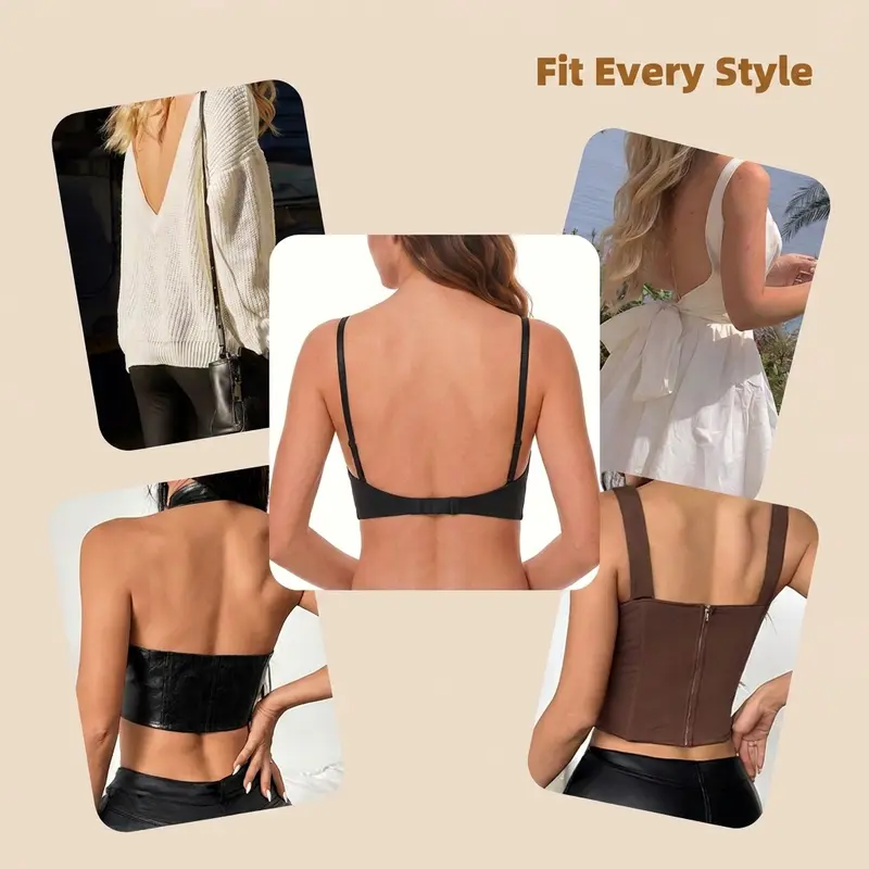 Low-Back Seamless Convertible Demi Bra