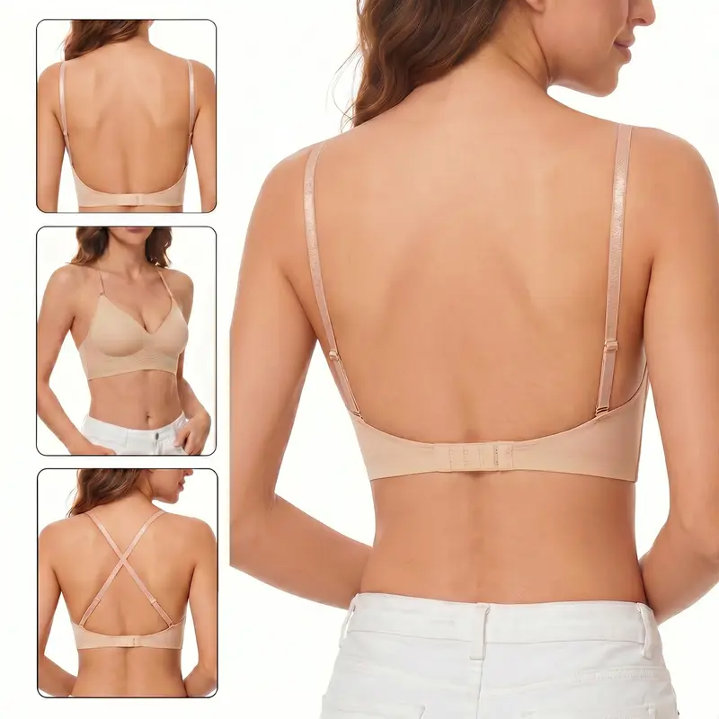 Low-Back Seamless Convertible Demi Bra