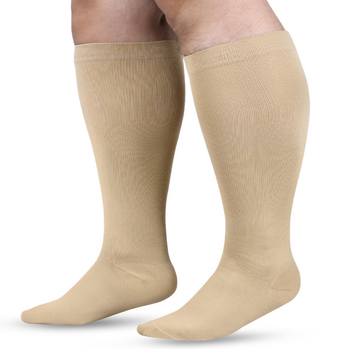 Plus Size High Stretch Compression Socks – Wide Calf Support Socks