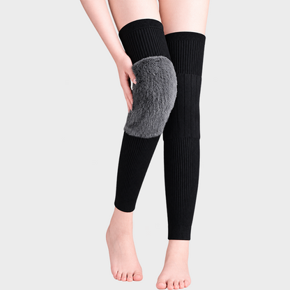 Long Knee Pads for Men and Women, One Size with Thick Wool Lining 🦵