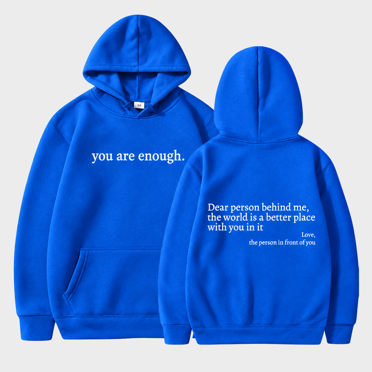 'You Are Enough' Fleece Lined Graphic Hoodie Unisex