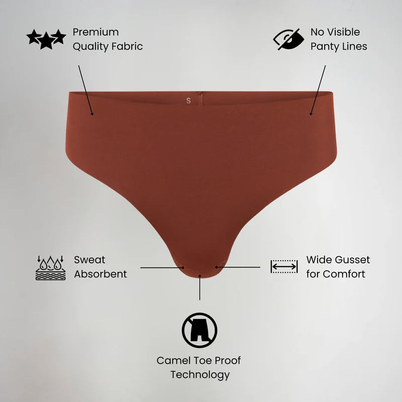 Invisible Camel Toe Thong High Rise