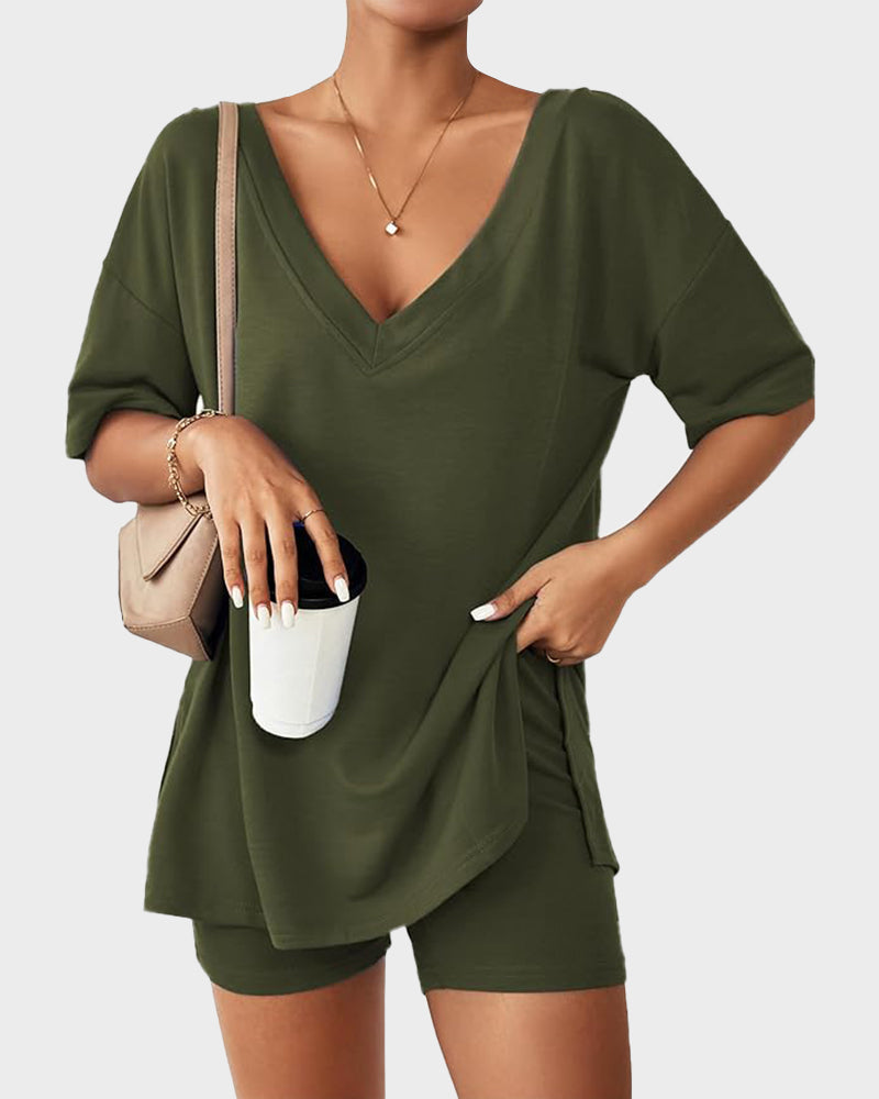 Casual Vibe Comfy Oversized 2-Piece Lounge Set