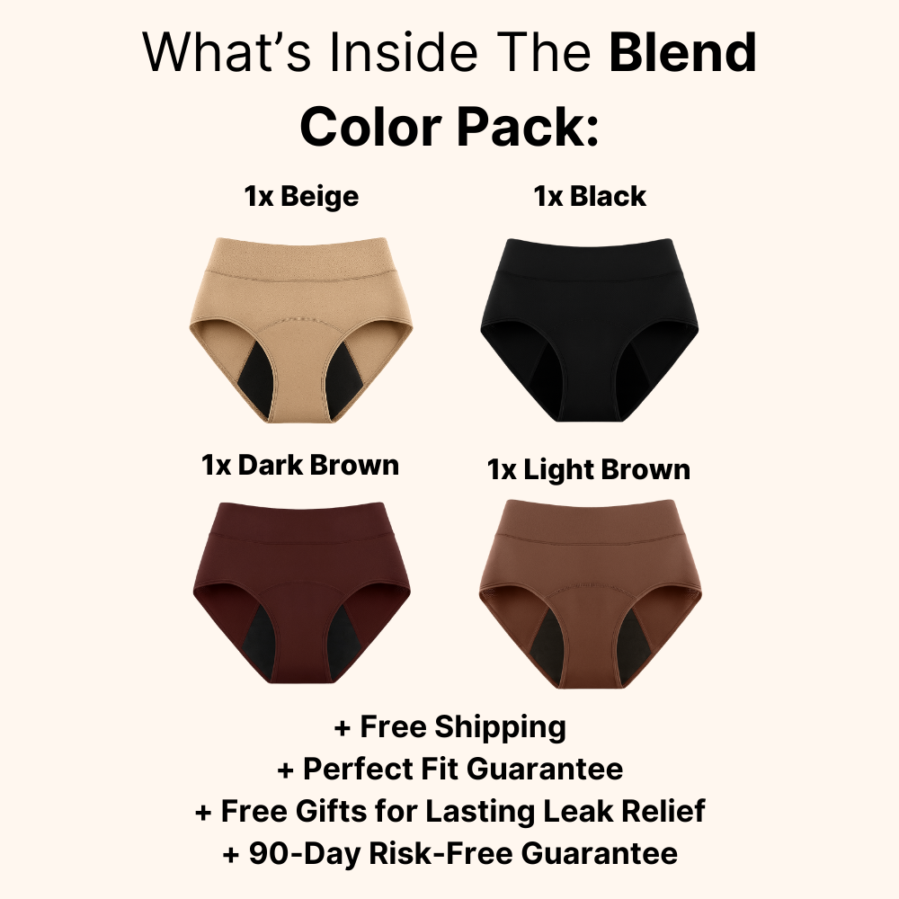 timboc 100% Leak-Proof Underwear That Won't Let You Down for Women 60+ (4-Pack)