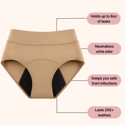 timboc 100% Leak-Proof Underwear That Won't Let You Down for Women 60+ (4-Pack)
