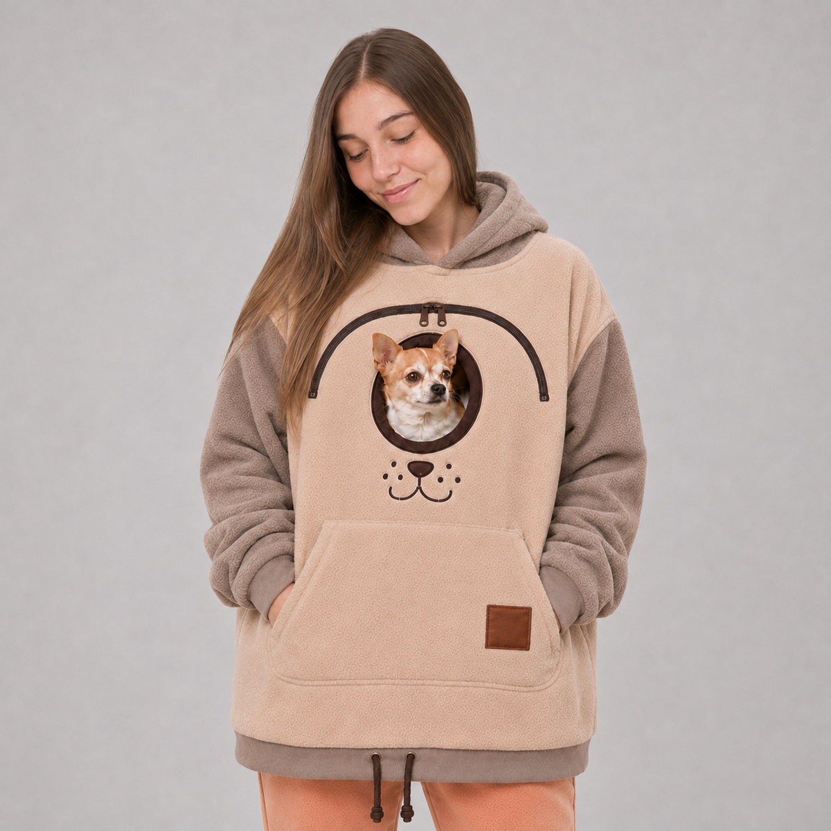 Cozy Fleece Pet Bonding Pouch Hoodie🐾