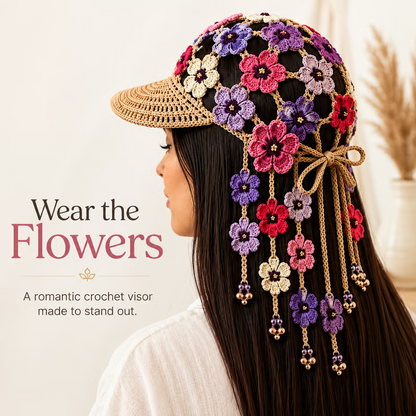 ☀ 🌻 Knitted Sunflower Hollow-Out Baseball Cap